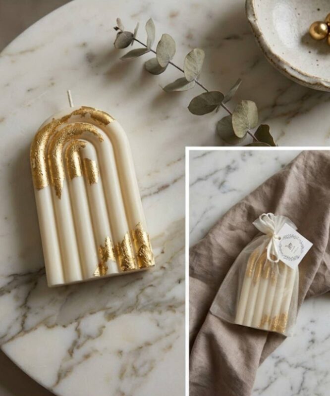 The Golden Arch Sculptural Candle
